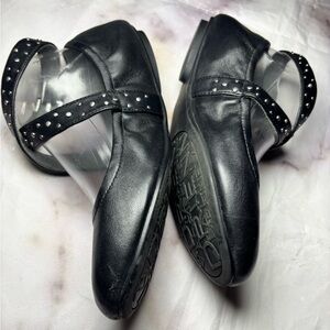 Adrianna Papell Black Flats with Studded Straps